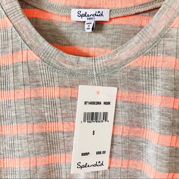 Splendid Striped Ribbed Crop Top - Picture 3 of 3